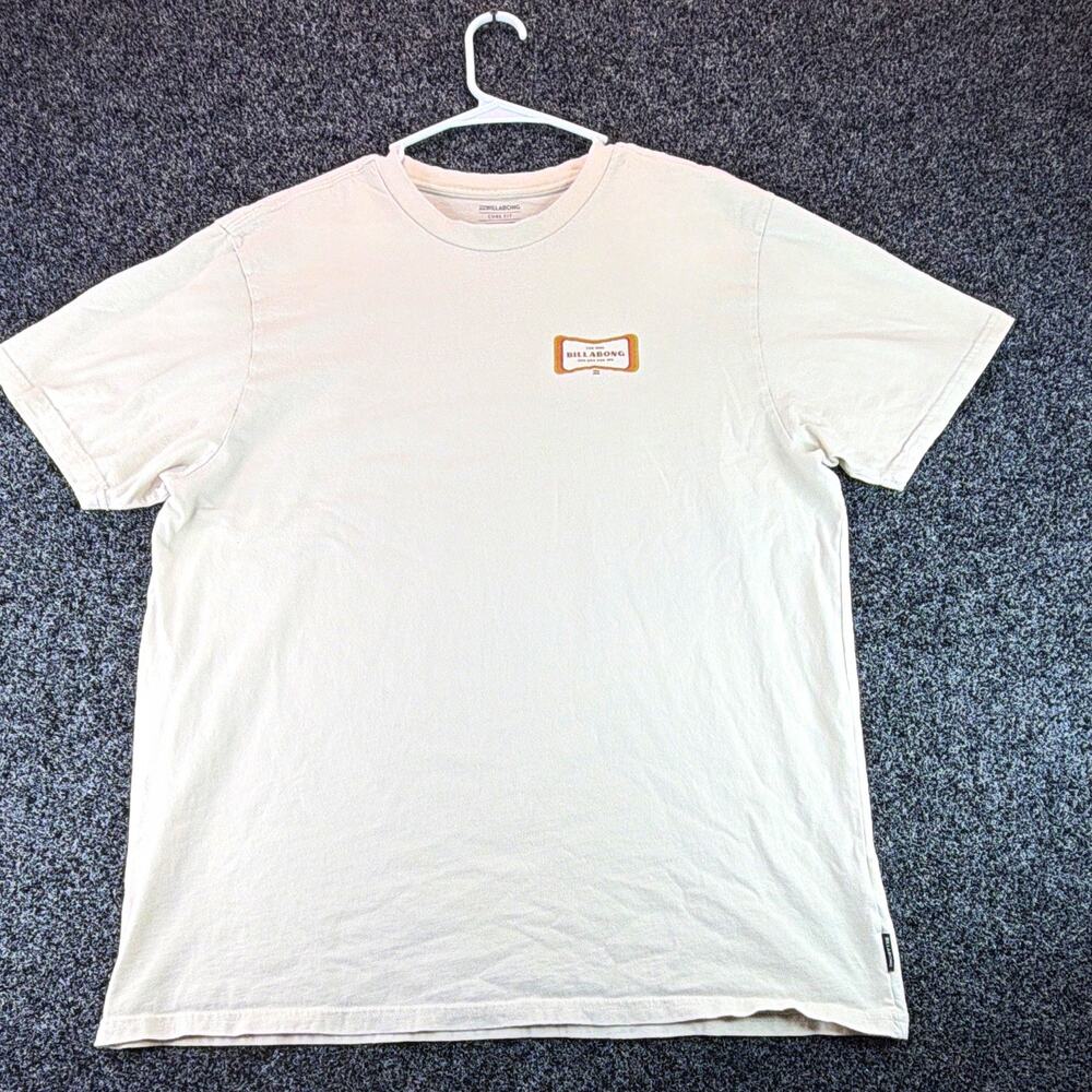 Billabong Core Fit Logo Graphic Men's White Crew Neck Short Sleeve T-Shirt 2XL